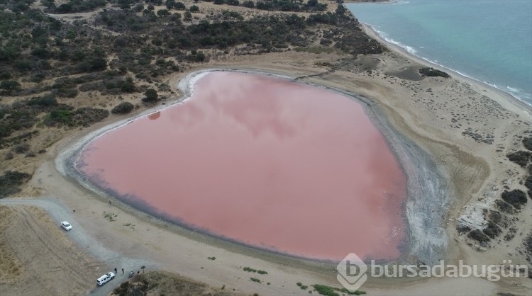 Bilim insanları Çanakkale'deki "Kalpli Göl"de yeni tür mikroorganizmalar keşfetmeye çalışıyor
