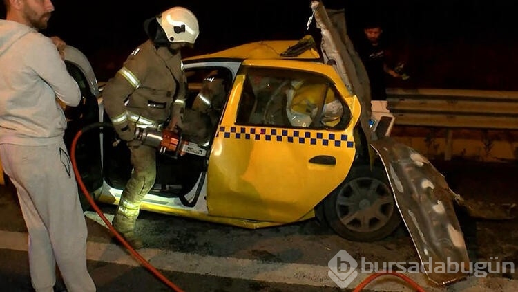 Kazada şoka giren taksi şoförü, 'araçta biri var' dedi, ekipler ormanlık alanda arama yaptı