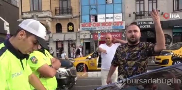 Denetime takılan adam, polis ekiplerini tehdit etti