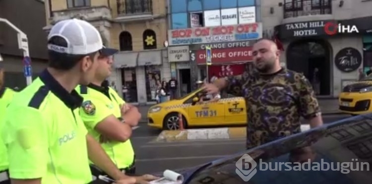 Denetime takılan adam, polis ekiplerini tehdit etti