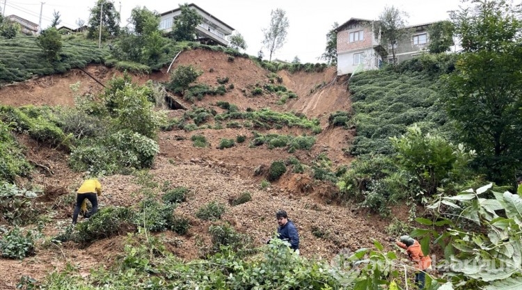 Rize'de yağış sonrası hasar tespiti sürüyor
