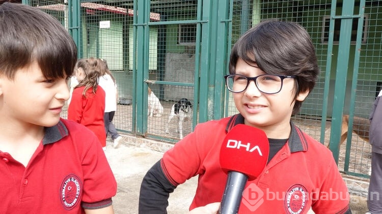 Trabzon'da ilköğretim ve ana sınıfı öğrencilerden hayvan barınağına ziyaret