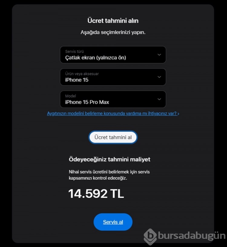 iPhone 15'in servis ücreti belli oldu