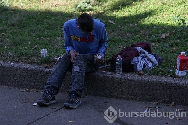 ABD'deki uyuşturucu bağımlısı evsizlerin hali işler acısı