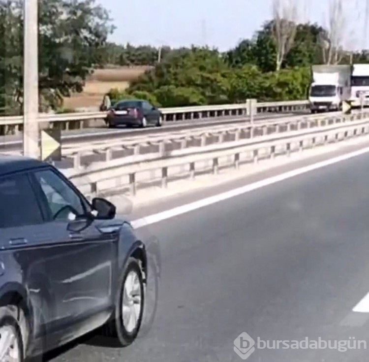 TEM'de kilometrelerce ters yönde gitti