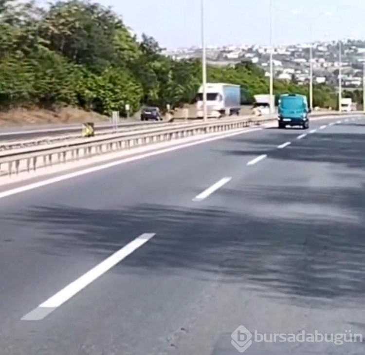 TEM'de kilometrelerce ters yönde gitti