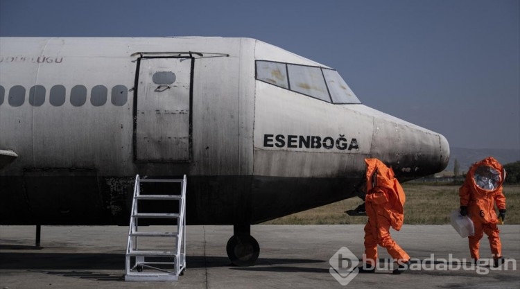 Esenboğa Havalimanı'nda "kimyasal madde" tatbikatı
