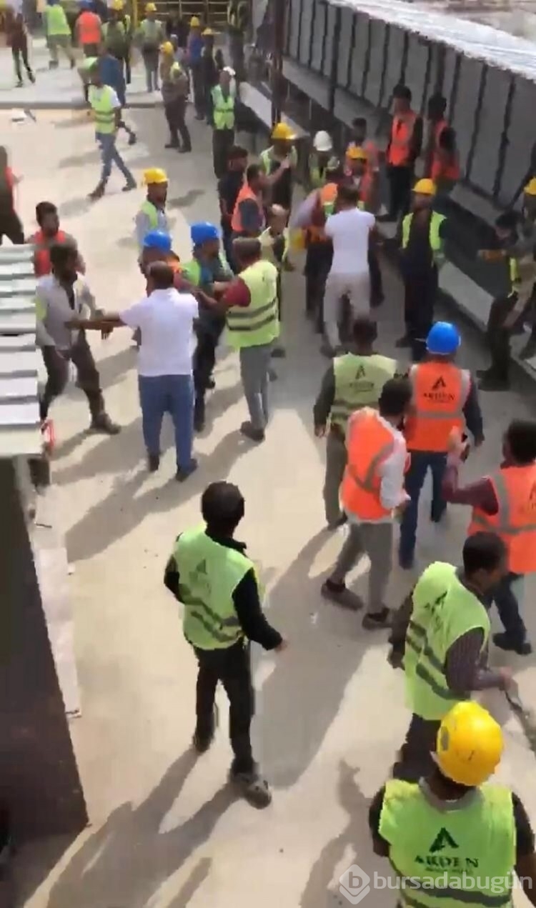 Şantiyede meydan kavgası: İşçiler birbirine girdi