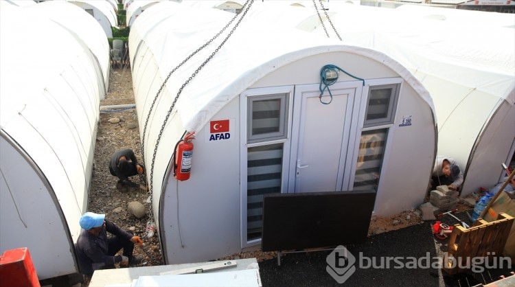 Kahramanmaraş'taki geçici barınma merkezlerinde kış hazırlıkları sürüyor
