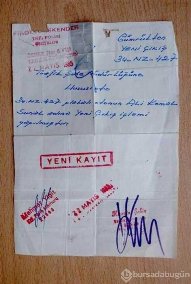 1984 yılında aldığı Mercedes satışa çıktı
