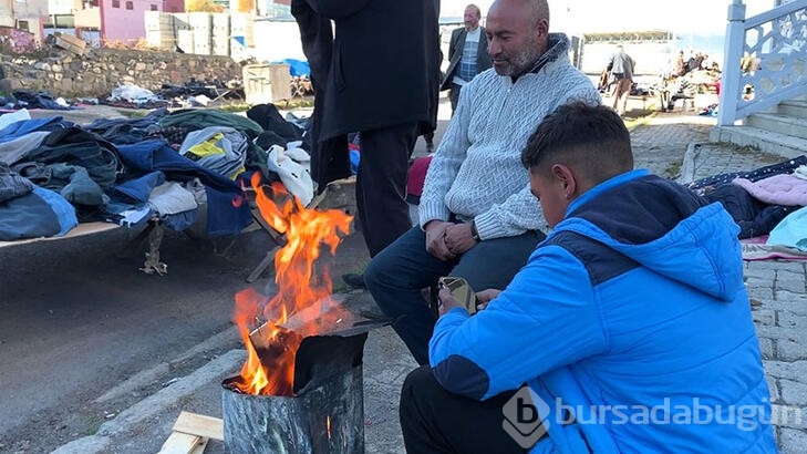 Ardahan'da esnaf soğuk havayla mücadele etti