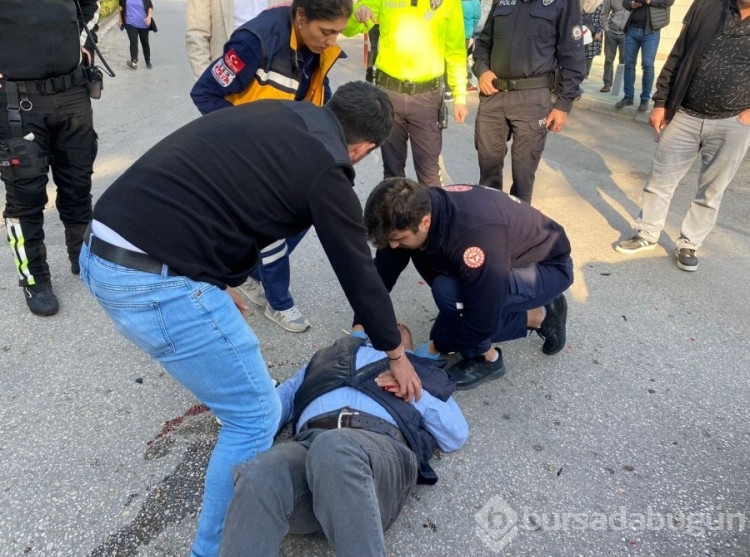 Bursa'da otomobil ile çarpışan motosiklet sürücüsü yaralandı
