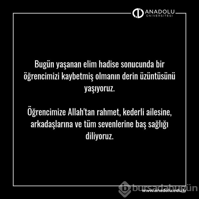 Eskişehir Anadolu Üniversitesi'nde bir öğrenci intihar etti