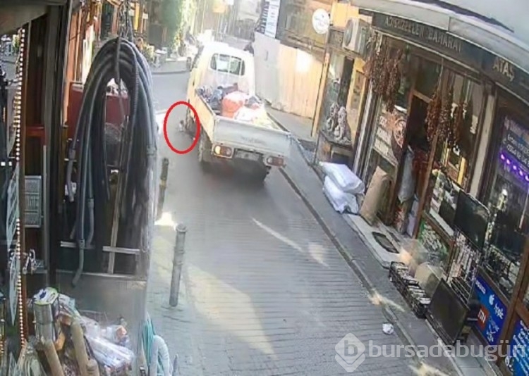 Bursa'da kamyonet sahipsiz kediyi ezdi, arkasına bakmadan gitti