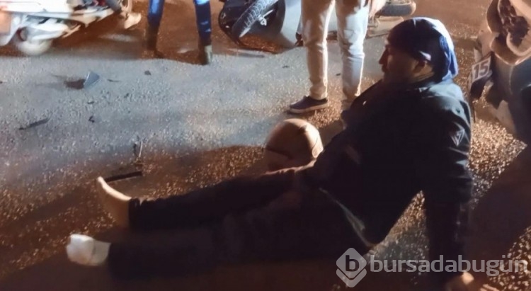 Bursa'da motokurye kazada yaralandı! Ambulans beklerken ailesine haber verdi