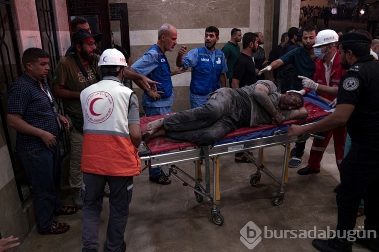 İsrail'in Gazze'deki hastaneye saldırısından ilk görüntüler