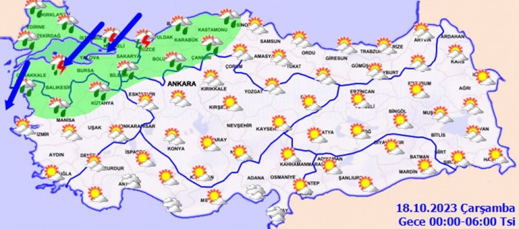İstanbul dahil 14 il için sarı kodlu uyarı 
