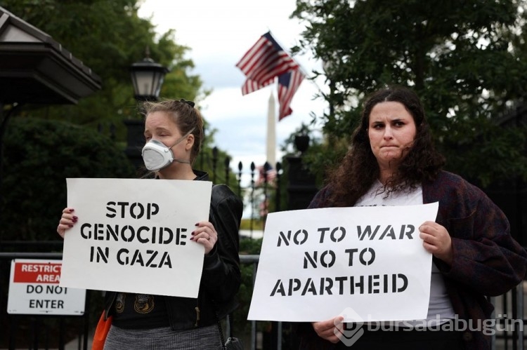 ABD'de Beyaz Saray önünde Filistin'e destek gösterisi: Netanyahu savaş suçlusudur