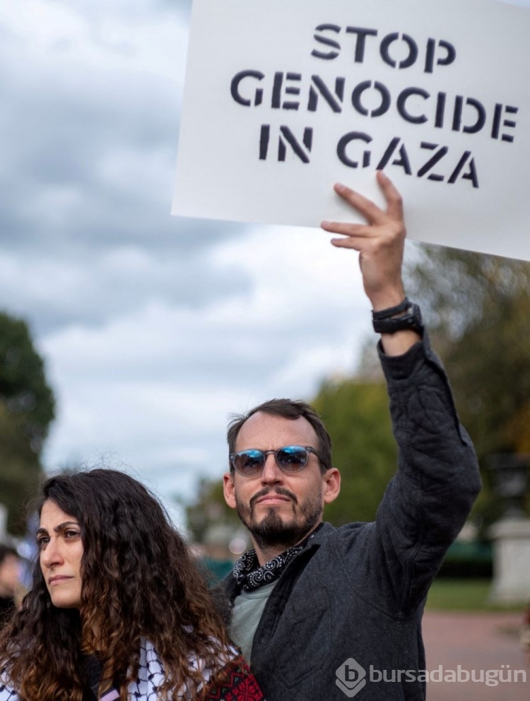 ABD'de Beyaz Saray önünde Filistin'e destek gösterisi: Netanyahu savaş suçlusudur