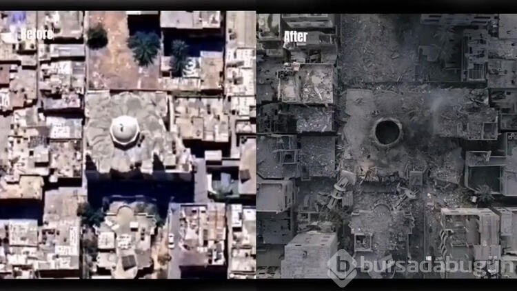 Gazze'nin öncesi ve sonrası fotoğraflara yansıdı
