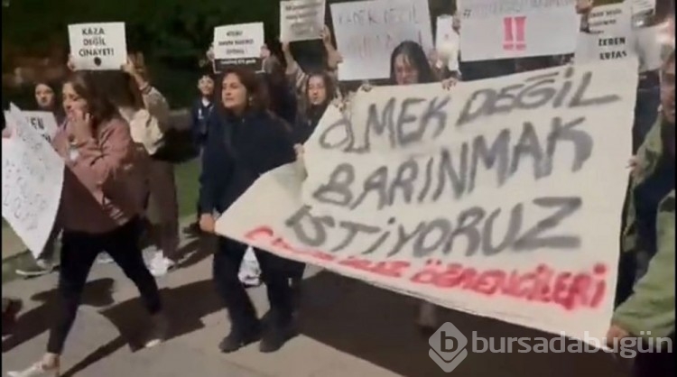 KYK yurdundaki asansör faciasının ardından öğrencilerden protesto
