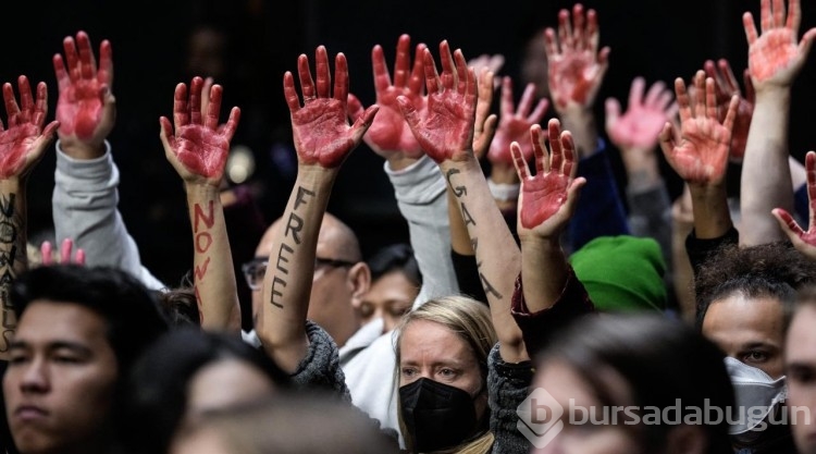 ABD Kongresi'nde Blinken'e kanlı protesto
