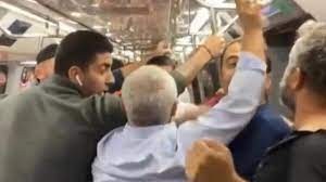 Metroda 'tükürük' kavgası! Bir anda boks ringine döndü