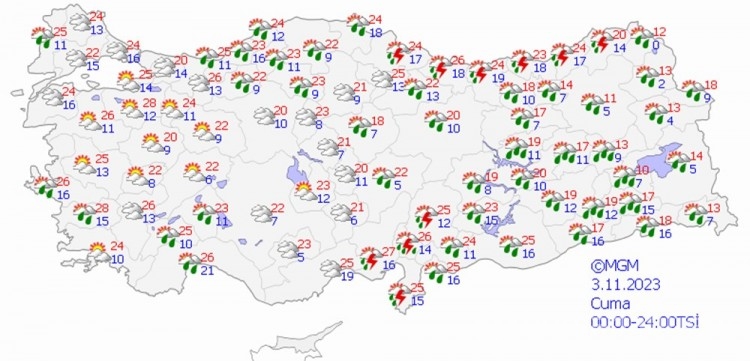 Kuvvetli yağışa dikkat! Meteoroloji'den 11 ile sarı kodlu uyarı