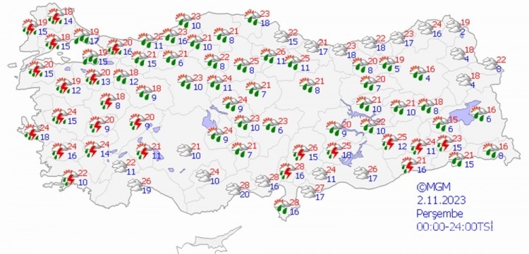 Kuvvetli yağışa dikkat! Meteoroloji'den 11 ile sarı kodlu uyarı