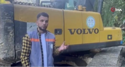 İş makinesi operatörü 9 yavruyu kurtardı