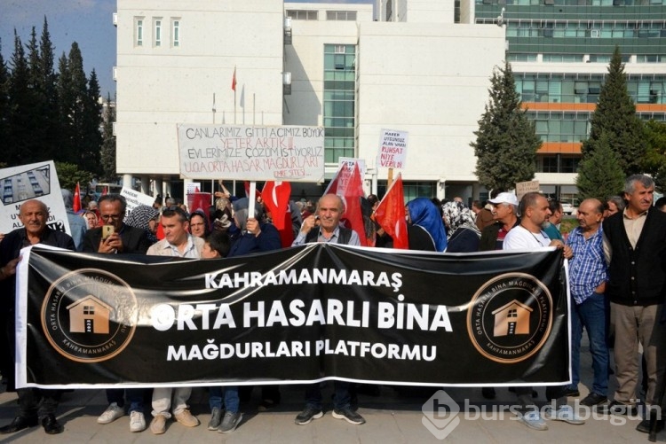500 depremzededen orta hasarlı binalar için düdüklü eylem
