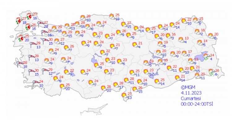 Meteoroloji'den 12 il için sarı kodlu uyarı