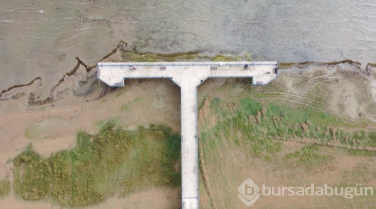 Bursa İznik Gölü'nde, çekilme tüm hızıyla sürüyor