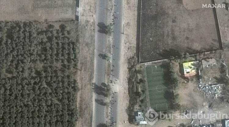 İsrail'in yerinden ettiği Gazzeliler uydu fotoğraflarında
