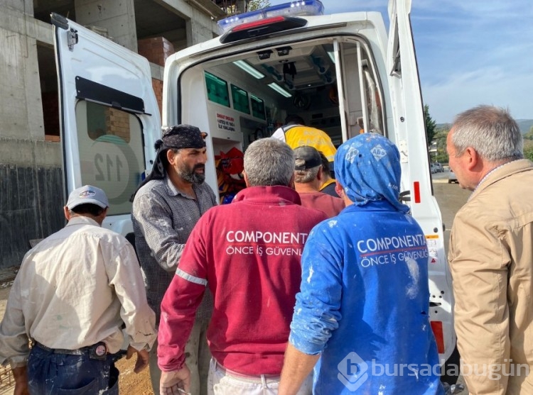 Bursa'da inşaattan düşen işçi yaralandı...