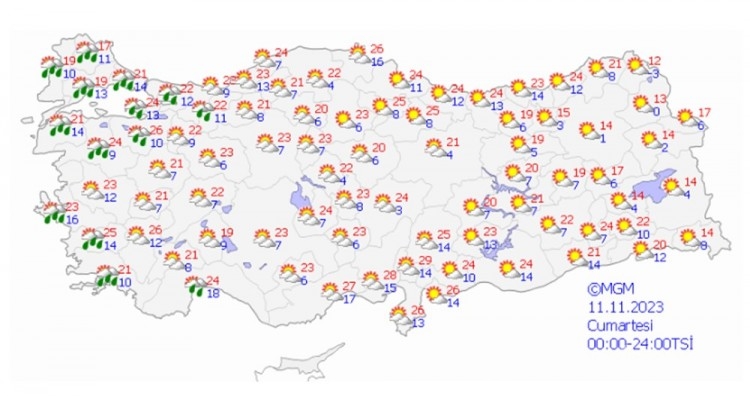 Balkanlardan serin ve yağışlı hava geldi
