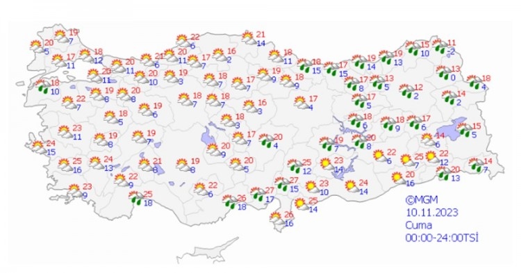 Balkanlardan serin ve yağışlı hava geldi
