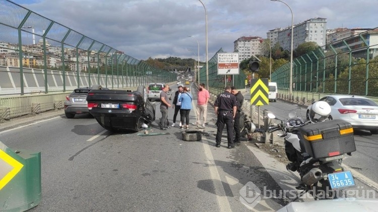 Haliç Köprüsü'nde trafiği kilitleyen kaza
