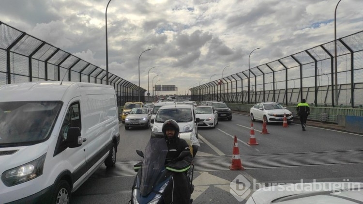 Haliç Köprüsü'nde trafiği kilitleyen kaza
