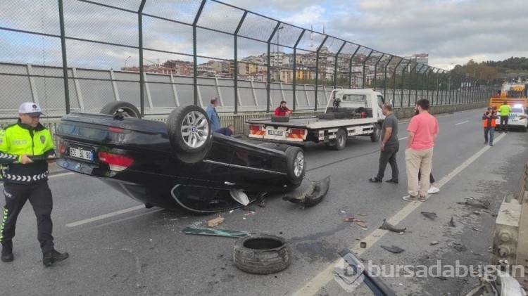 Haliç Köprüsü'nde trafiği kilitleyen kaza
