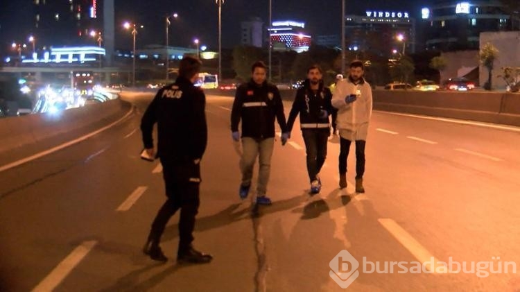 Bayrampaşa'da O-3 Karayolu'nda karşıdan karşıya geçmeye çalışan yayaya otomobil çarptı