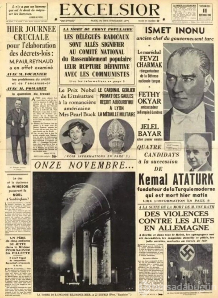 Mustafa Kemal Atatürk'ün vefatı dünya basınına böyle yansımıştı!