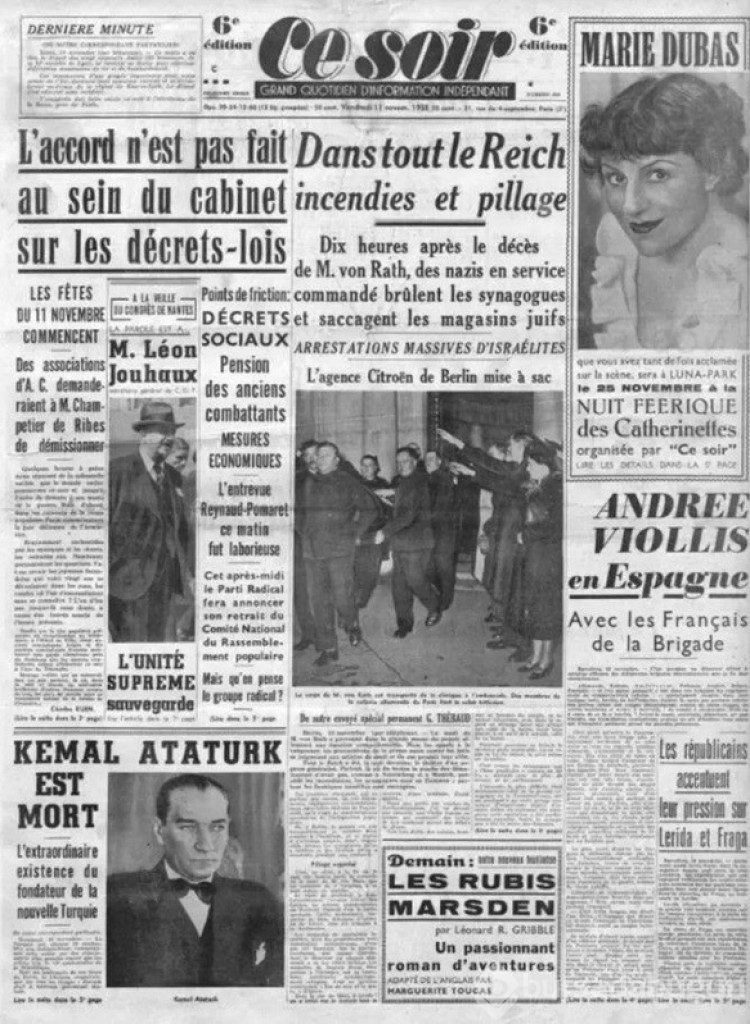 Mustafa Kemal Atatürk'ün vefatı dünya basınına böyle yansımıştı!