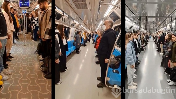 Metro ve tramvaylarda 116 bin kişiden Ata'ya saygı duruşu
