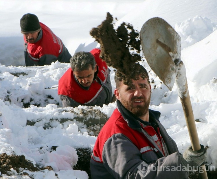 Erzurum'da kış hazırlığı: 1000 adet mezar kazıldı
