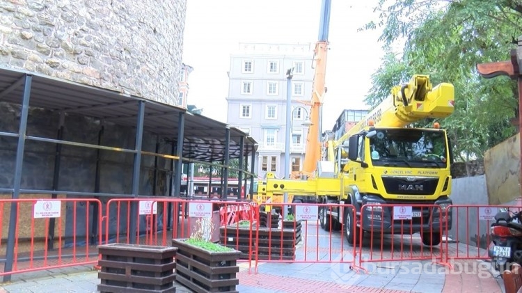 Galata Kulesi'nde restorasyon