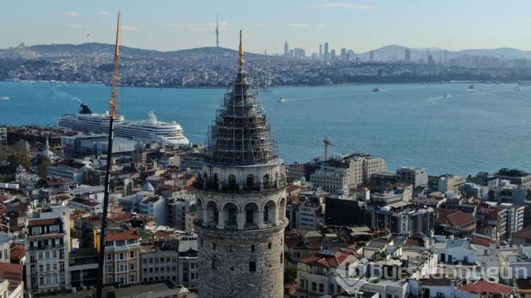 Galata Kulesi'nde restorasyon