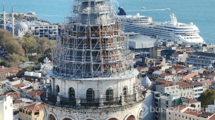 Galata Kulesi'nde restorasyon