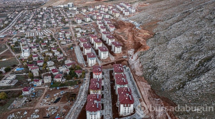 Elbistan'da yükselen afet konutları havadan görüntülendi
