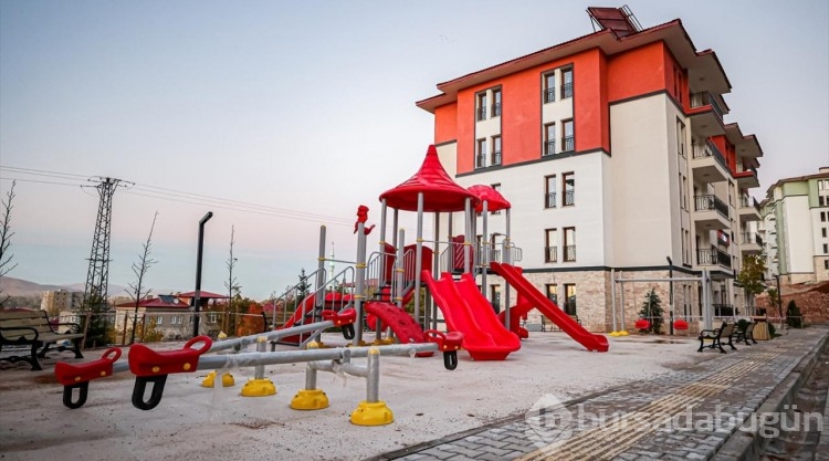 Elbistan'da yükselen afet konutları havadan görüntülendi
